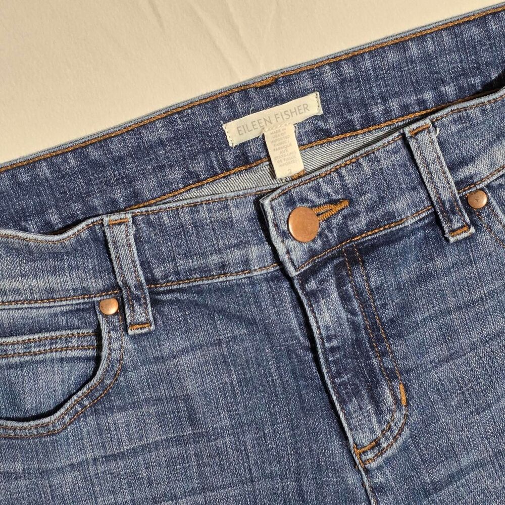 Eileen Fisher Organic Cotton Stretch Straight Leg Jeans - Size 2